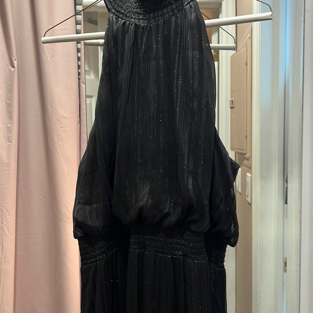 Hi neck dress BCBG black with sparkle